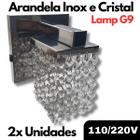 Arandela externa luminária de parede 11 Arandelas Luminarias Àrea Muro Banheiro Escada Inox Iluminação Moderna Slim Interna Cristal Quarto