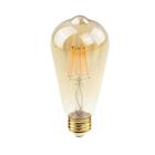 Arandela Externa Retangular Retro Marrom E27 Zan87 + Led 4W - Acende A Luz