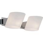 Arandela Hélios Cromada Dupla Vidro Branco Para Led - Dlight