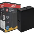 Arandela Led Elegance Quattro Preta 6w 3000k Ip65 Biv Avant