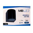 Arandela Led Tibe 1 Facho 1XGU10 Preta IP65 - MB Led - 2351