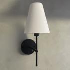 Arandela Luminária De Parede Dormitorio Quarto Lateral De Cama Com Interruptor Cupula Tecido Algodão Bivolt