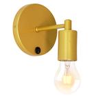 Arandela Luminária Parede Botão Moderna Sala Cama Dourado - Single Light