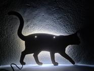 Arandela Luz Noturna Silhueta Gato Felino Cat Pet Animal