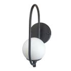 Arandela Online Preta Globo De Vidro Branco + Led 5W - Trybo