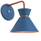 Arandela Parede Berlin 15cm Azul C/ Cobre - Iluminar Ambiente