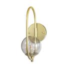 Arandela Parede Online Dourado Globo De Vidro Fume - Love Loft