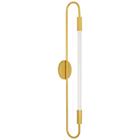 Arandela Plafon Parede Teto Sabre Tubular Quarto Dourado T8 - Single Light