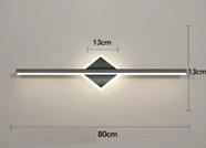 Arandela Slim Moderna Linear Perfil p/ Fita LED (inclusa) 60 ou 80cm