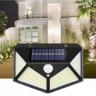 Arandela Solar 100 Leds Para Parede Com Sensor - Black Watch