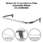 Arara Cabideiro 60cm Cromado Trilho Cremalheira Loja 1 Uni