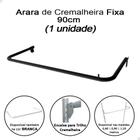 Arara Cabideiro 90cm Para Trilho Cremalheira Loja 1 Uni Preto