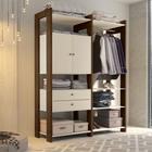 Arara Closet Toronto Luxo para Quarto Malbec/off White - Luapa