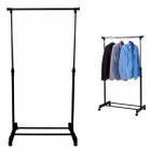 Arara De Roupas Aço Inox Desmontável Cabideiro Portátil Com Sapateira 10kg Preto Closet Multiuso