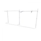 Arara de roupas para loja quarto closet 9 peças regulável 200x100 cm cor branco kit clst1p131