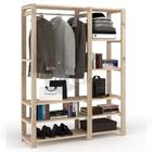 Arara Dupla Estante Organizadora para quarto closet decorativo 6 prateleiras