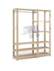 Arara Dupla  Organizadora Moderna 6 prateleiras closet decorativo