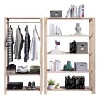 Arara Nova Reforçada e Estante Multiuso Minimalista Básica Combo Design Clássico