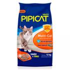 Areia Higiênica PipiCat Multicat para Gatos 12kg