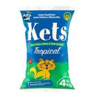 Areia Higiênica Sanitária Tropical Kets P/ Gatos Granulado 4kg