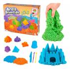 Areia Mágia De Modelar + Moldes Castelo 300g - Dm Toys