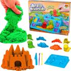 Areia Massa De Modelar 500g Dinossauro Colorida Sensorial - Dm Toys