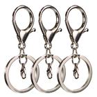 Argola Batida Para Chaveiros Com Fecho Mosquetão 30 unidades