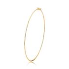 Argola Pulseira feminina fio oval com fecho Ouro 10k