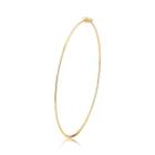 Argola Pulseira feminina fio oval com fecho Ouro 18k