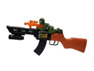 Metralhadora Fuzil Ak 47 Arma Militar Som Luz 62 Cm