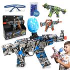 Arma De Brinquedo Grande AK47 Lança Dardo E Bolinhas De Gel Cor Azul