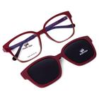 Armação de óculos e Grau com Clip on Solar Uva Uvb Polarized