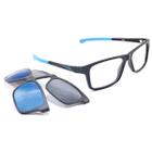 Armação Esportiva Oculos C/ 2 Frentes Solar 988 Espelho Azul