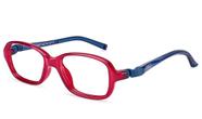 Armação Óculos Infantil Nano Vista Sleek Replay Nao740244 Vermelho Azul Translucido 6 A 8 Anos