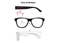 Armação para óculos de Grau HB 93156 Masculino Redondo em Acetato Preto