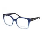 Armação para Óculos de Grau Original Bulget Azul Quadrado Acetato Sem plaqueta Feminino BG6408