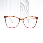 Armação para óculos de grau quadrado estilo tartaruga detalhes laterais CÓD: BR3065 moderno