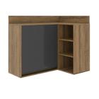 Armário 1 Porta Canto Com Nicho Grafite Batrol Grafite