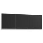 Armário Aéreo 150cm 3 Portas Argélia Branco/Preto - Lumil - Lumil Móveis