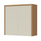 Armário Aéreo 2 Portas Nesher Condessa MDF 80cm Carvalho/Greige