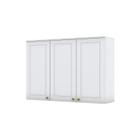 Armário Aéreo 3 Portas Cozinha Americana 120cm Henn Branco MDF