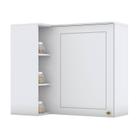 Armário Aéreo Canto Reto 1 Porta Americana Branco HP Henn