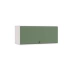 Armário Aéreo Celeste Kappesberg 100% MDF 1 Porta Basculante Branco/Verde 80cm