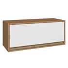 Armario Aereo Cozinha 1 Porta Basculante 100% MDF 80 cm Vitória Carvalho/Branco Polar - MÓVEIS RIMO