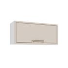 Armário Aéreo Cozinha 80 Cm Amara 1 Porta Branco/Creme - Politorno