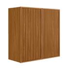 Armário Aéreo Duplo 100% MDF Ripado Nature Samson Shop Jm