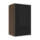 Armário Aéreo Madesa Lux 40 cm 1 Porta - Rustic/Preto