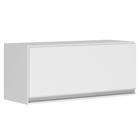 Armário Aéreo Multiuso Geladeira Lux 60cm 100% MDF 01 Porta Basculante Branco TX Fosco - Abmaza