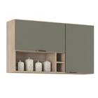 Armário Aéreo Nicho 2 Portas 120 cm Firenze Avena Touch Menta 94221 Demóbile