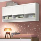 Armário Aéreo Quarto Infantil 3 Portas Branco Eloísa Phoenix Baby